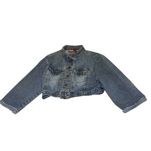 Y2K Cropped Denim Jean Jacket — Women’s S/M Fit (Tag XL) — STAR Brand